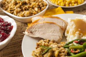 Homemade Sliced Turkey Breast on a Thanksgiving plate