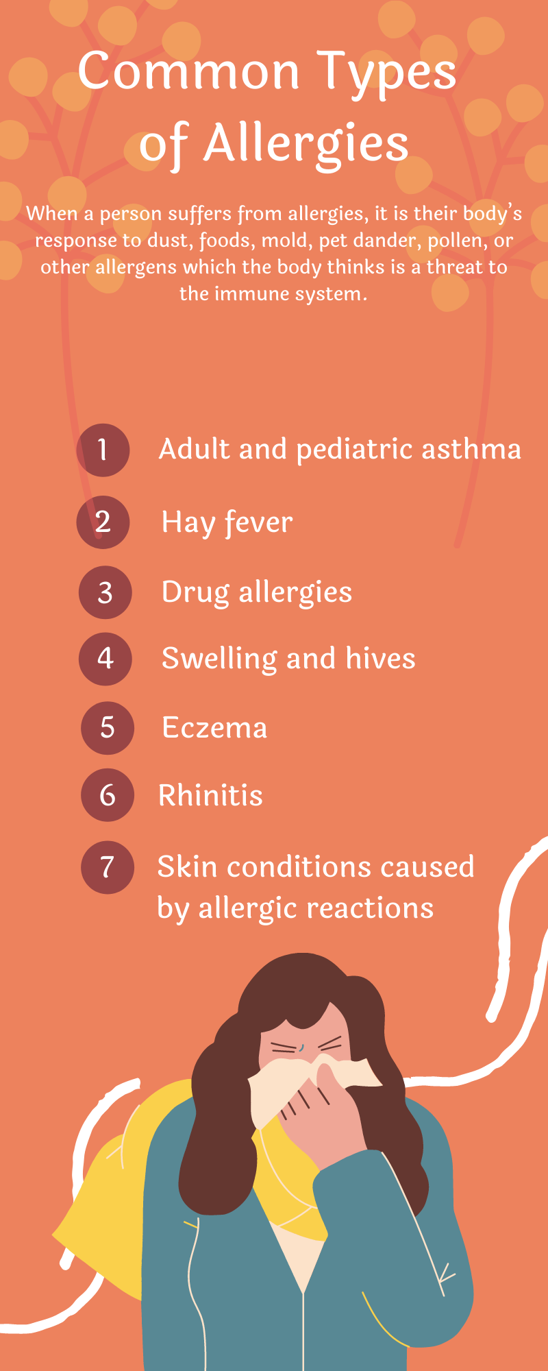common types of allergies Infographic